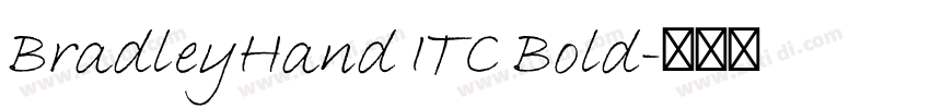 BradleyHand ITC Bold字体转换